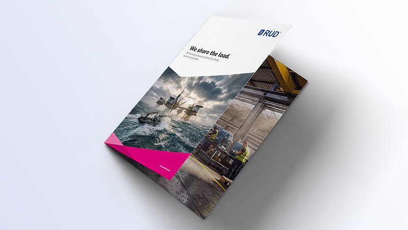 Die RUD Offshore-Subsea Broschüre im Mockup